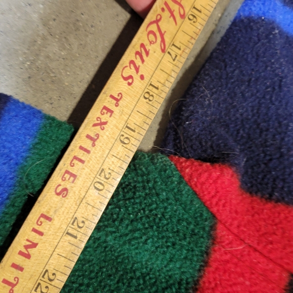 Eddie Bauer Ebtek Men's Jacket Sz xlarge Tall Colorblock Rainbow Stripe Fleece - Picture 9 of 9